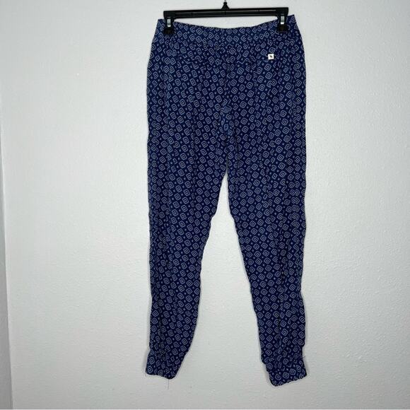 Abercrombie & Fitch Blue Bohemian Print Lightweight Pants Women's size S - Picture 2 of 5